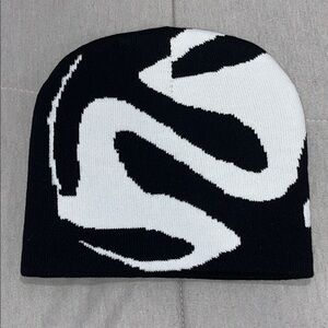 Black and White Patterned Beanie